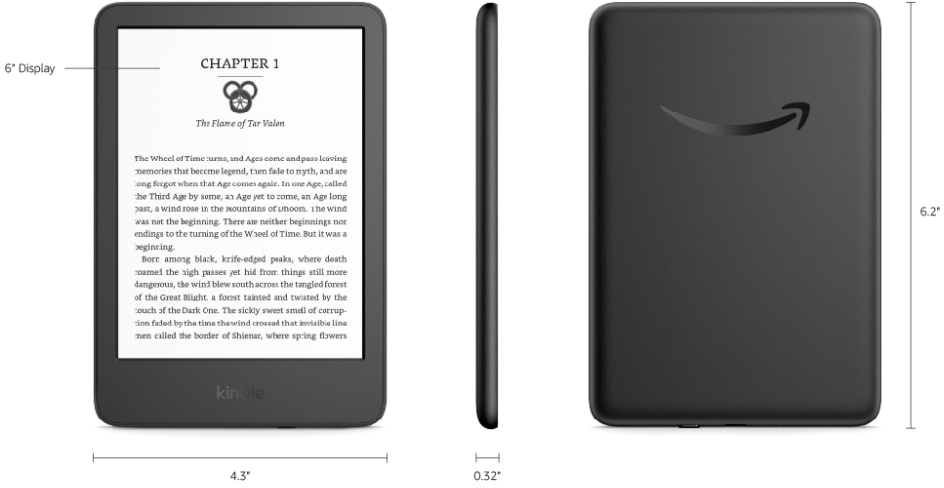 EBook Reader Amazon Kindle 2024 11th Gen 16 GB Display 6 inch Wi