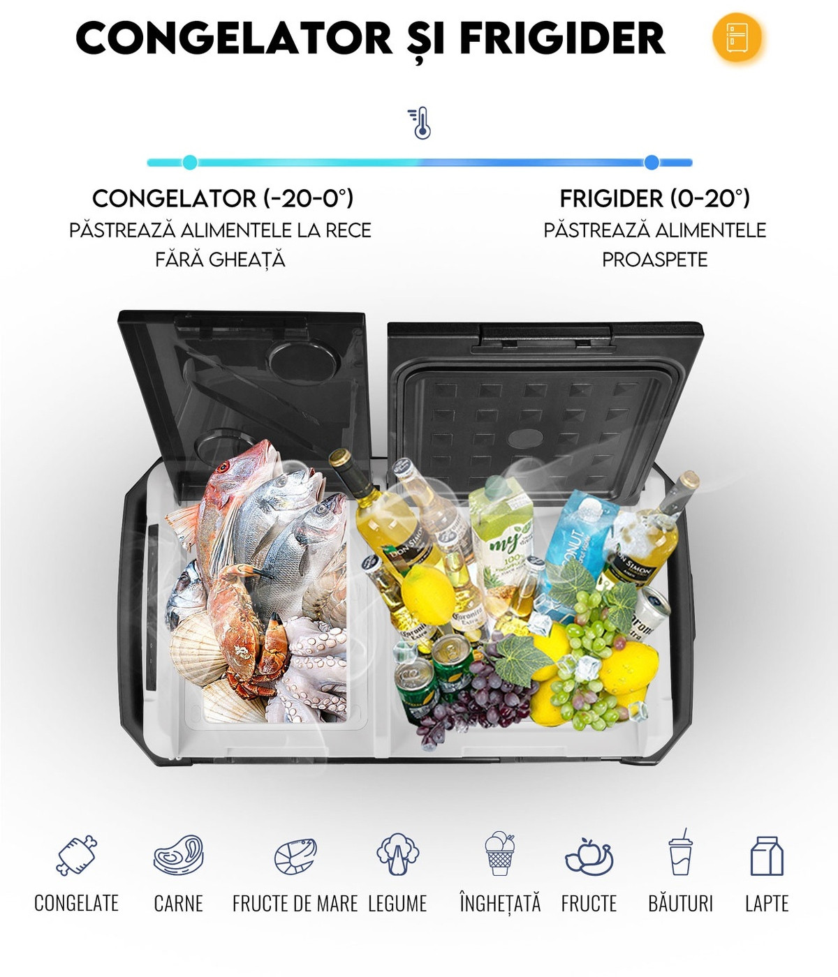 Lada cutie frigorifica portabila cu ma?ina de gheata iHunt Bro