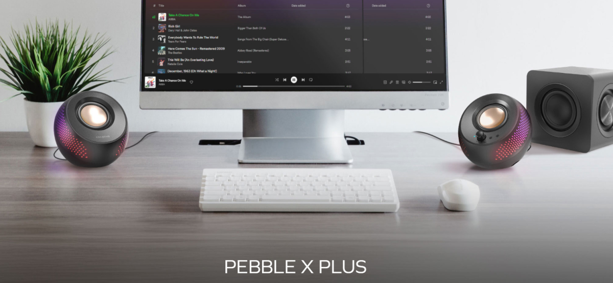 Boxe 2.1 CREATIVE PEBBLE X Plus Bluetooth 5.3 RGB Lighting Aux USB-C ...