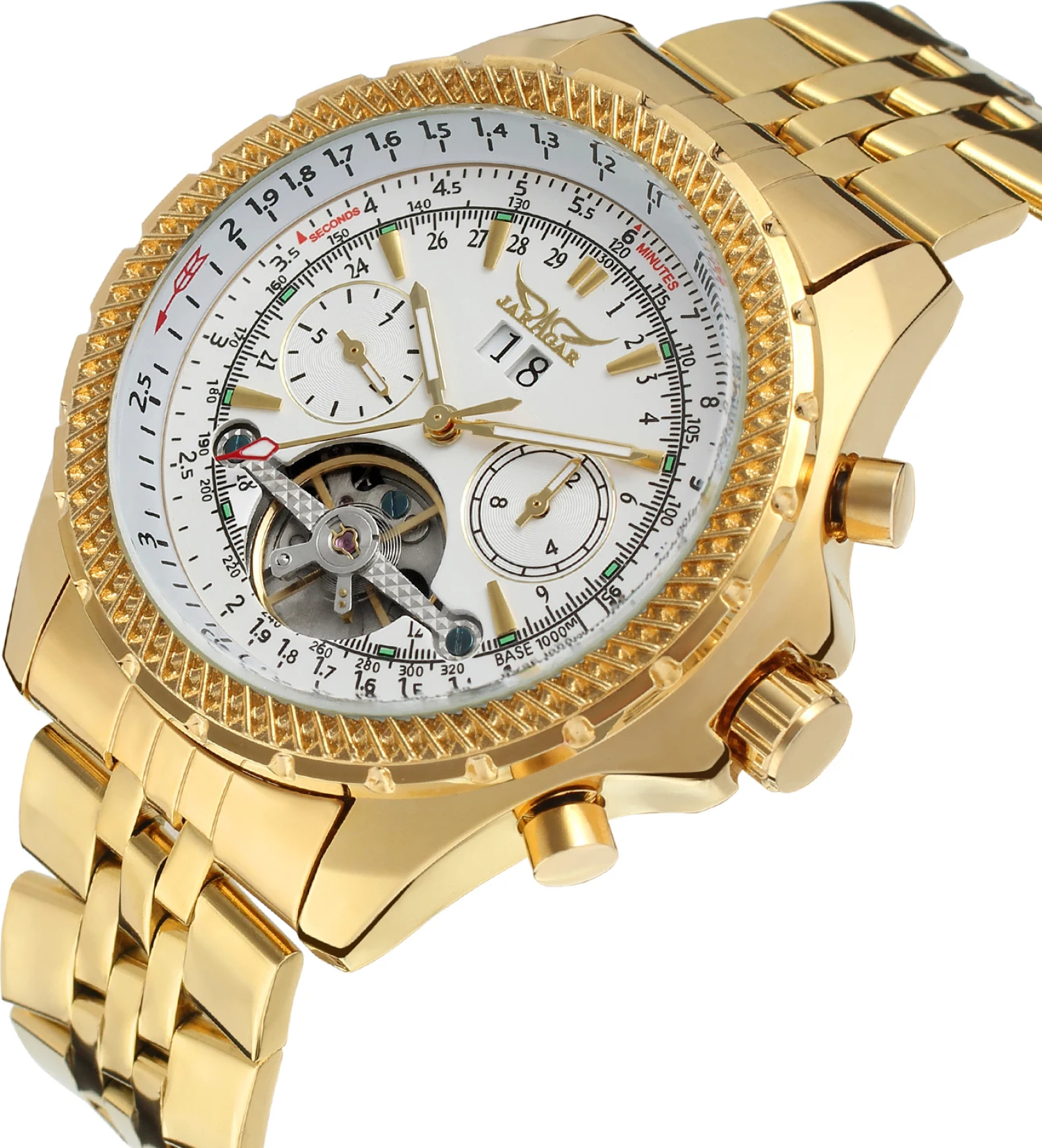Ceas Barbati Jaragar 070 Argintiu Mecanic &ndash Design Luxury Functii ...