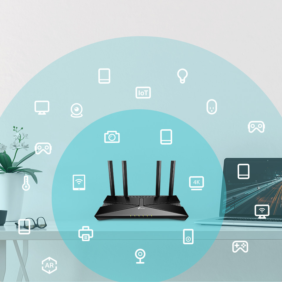Router Wireless Wi-Fi 6 TP-Link Archer AX1500 Dual-Band Gigabit AX1500 ...