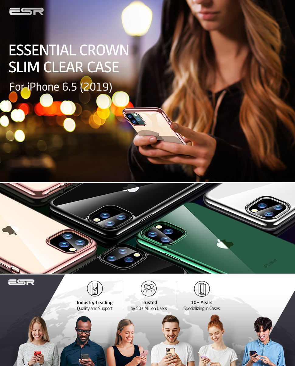 ESR Essential Twinkler slim cover for iPhone 11 Pro Max, Rose Gold Gohub Shop