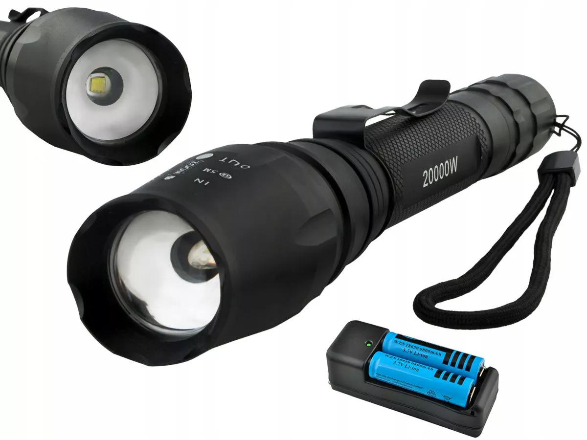 Lanterna Militara Cu Zoom 3 Moduri De Iluminat Led Cree 00w Xml T6 Mxy 1777