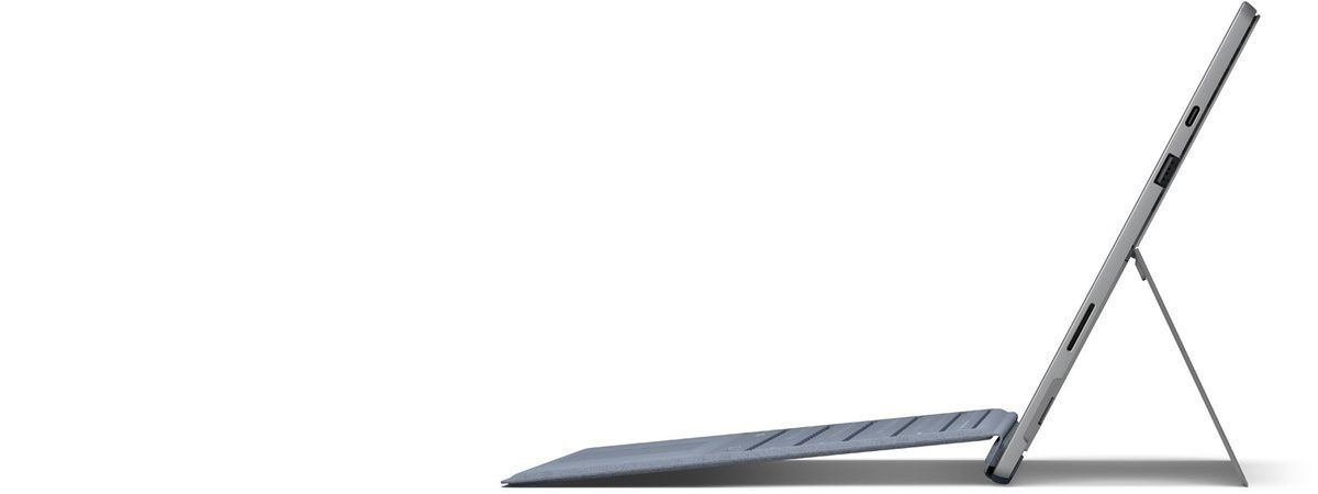 Surface Pro 7 side profile with a Type Cover attached