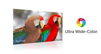 Gamă de culori mai largă Ultra Wide-Color pentru o imagine vie