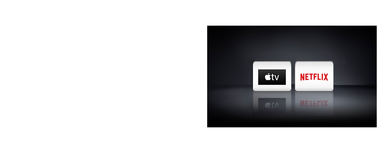 Dva logotipa: aplikacija Apple TV i Netflix