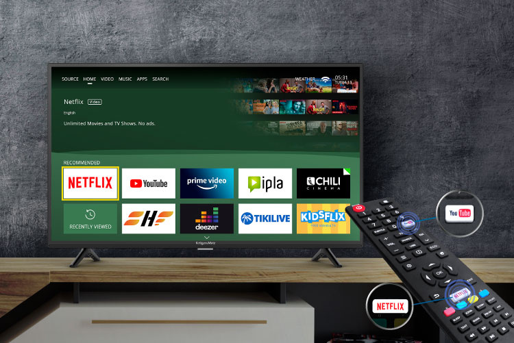 Televizor LED 81 cm Kruger & Matz 5901890065405 HD Smart TV la CEL.ro
