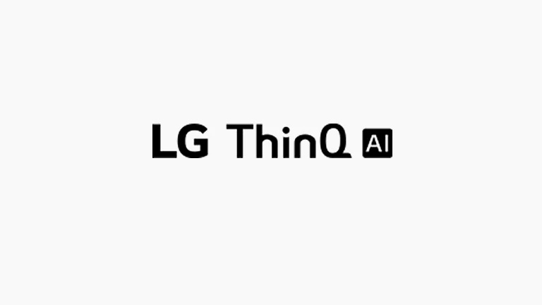 Acest card descrie comenzile vocale.Au fost incluse logourile LG ThinQ AI logo-ul, logo-ul Google, si Amazon Alexa.