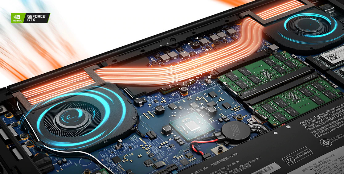 Internal NVIDIA graphics card on Lenovo ThinkPad X1 Extreme Gen 3 laptop..