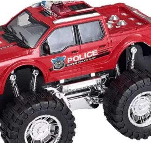 Set 2 masini de politie masina 4x4 cu remorca tip platforma mecanism ...