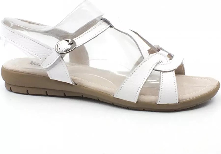 Sandale dama din piele Confort albe 40 CEL.ro