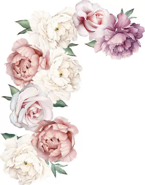 business Establishment successor Sticker decorativ 3D cu bujori si trandafiri 60x30 cm multicolor la CEL.ro