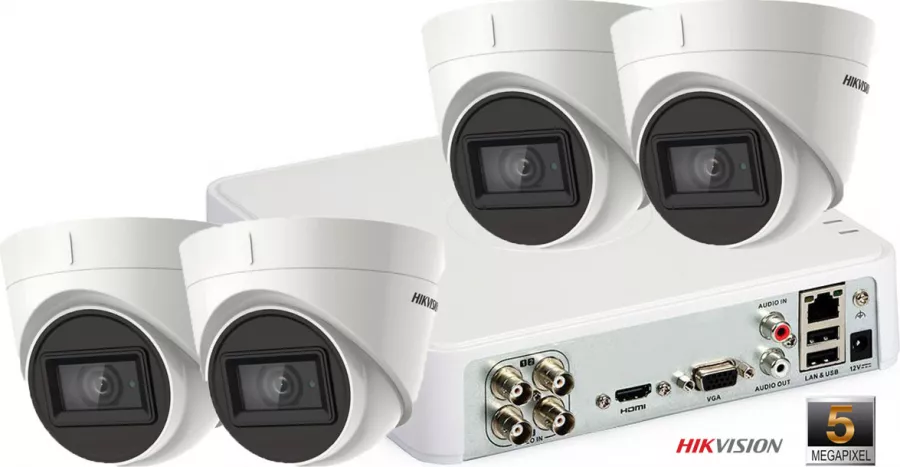 Sistem supraveghere video 4 camere de 5 MP 2K+ IR la CEL.ro