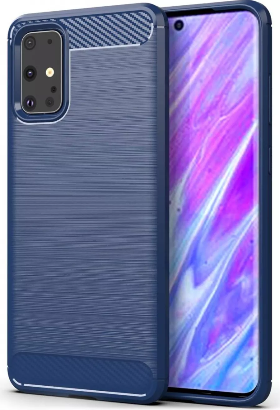 Husa De Protectie Carbon Case Samsung Galaxy S Plus Albastru La Cel Ro