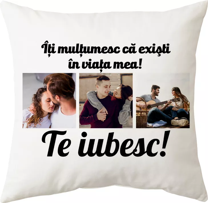 Perna Personalizata Patrata Alba Model Iti Multumesc Ca Existi In Viata Mea Poliester 40x40cm Tcd019 Si nu te dai batut. cel ro