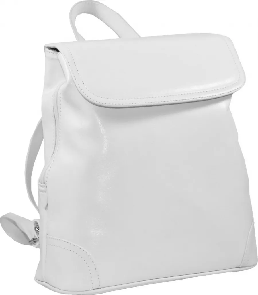 Capisa Rucsac Rucsac de dama din piele alba MAGAZINUL DE GENTI model 97 5005-97 - cel.ro