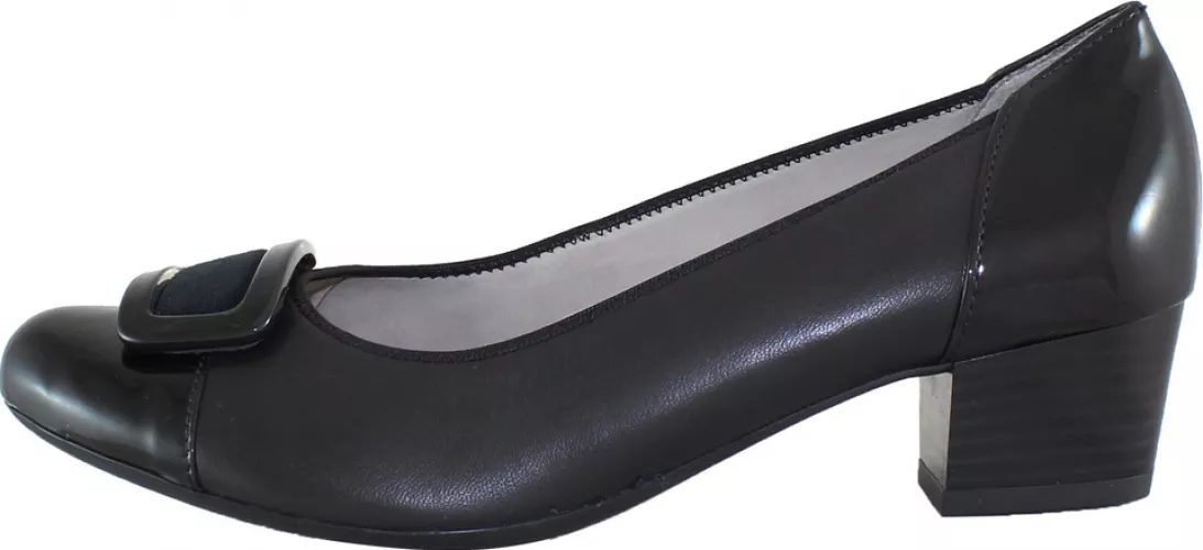 Pantofi cu toc dama piele naturala - Ara shoes negru Marimea la CEL.ro