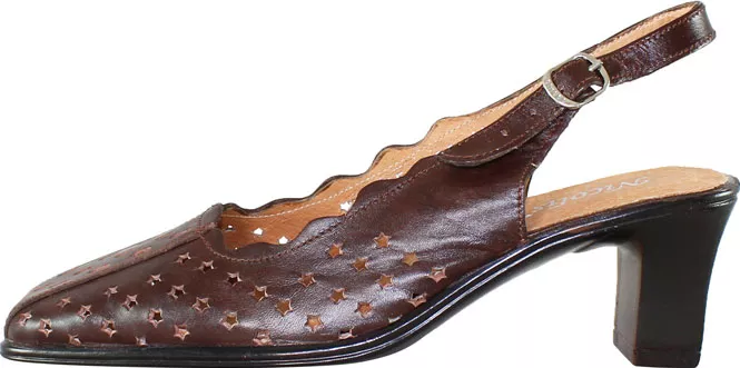Brim London gift Pantofi cu toc dama piele naturala - Nicolis maro - Marimea 38 la CEL.ro