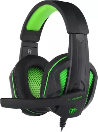 Căști gaming T-Dagger Cook Negru-Verde — imaginea 4