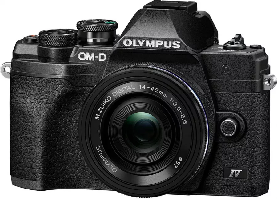 Aparat Foto Mirorless Olympus E-M10 Mark IV 1442 EZ Pancake Kit Negru