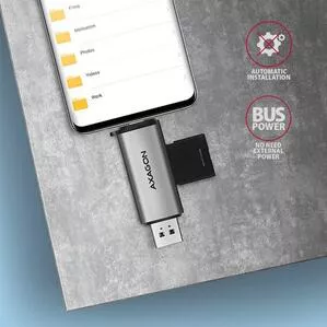 Card Reader Axagon SD Micro SD Gri cre-sac