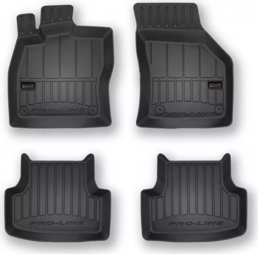 Tappetini Seat Leon II 2005-2012 in Velluto Rosso - Set 4 Pezzi Sportivi