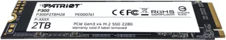 SSD 2TB Patriot M.2 NVMe P300 PCIe 3.0 x4
