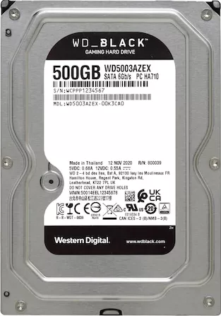 Disque Dur Interne WD Caviar Black 500Go 3.5" SATA (WD5003AZEX) - Occasion