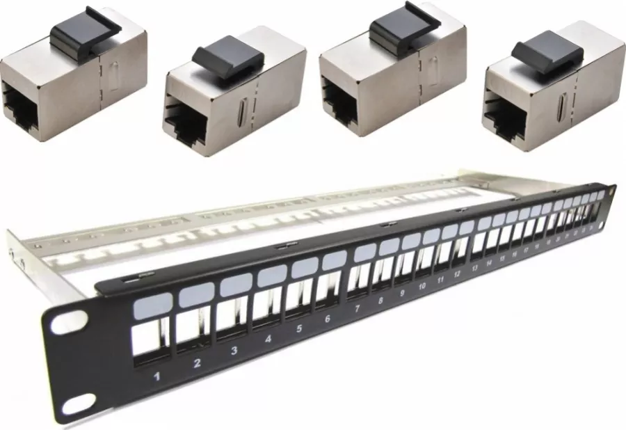 Mama Panel Patch Panel 19 Modular mama-mama / RJ45-RJ45 Echipat cat5e LanKATT FTP ...