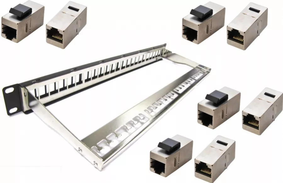Mama Panel Patch Panel 19 Modular mama-mama / RJ45-RJ45 Echipat cat5e LanKATT FTP ...