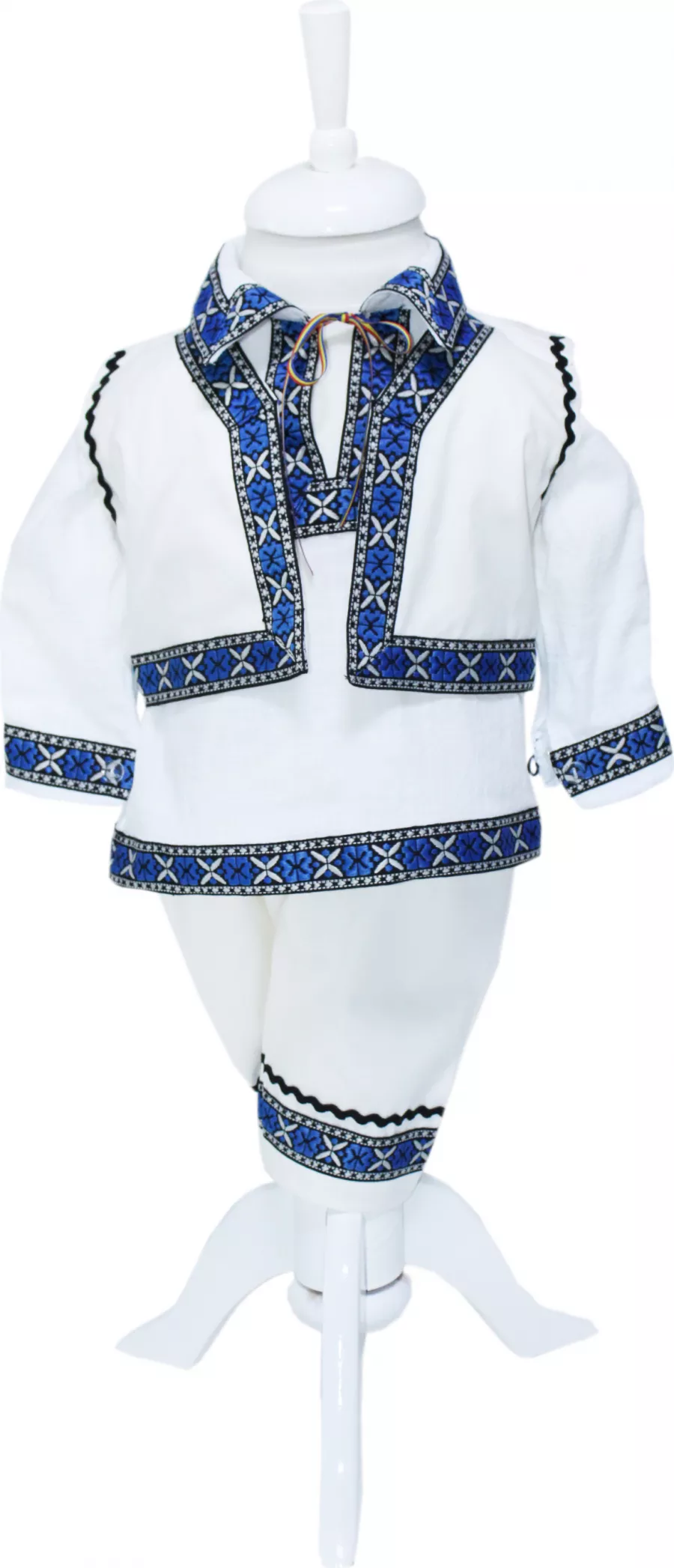 in the meantime Unfortunately Exchangeable Costum popular pentru botez alb-albastru cu motive traditionale 4 la CEL.ro