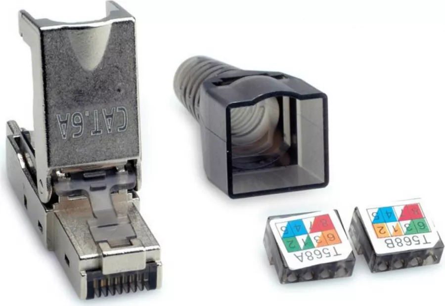 Conector de retea RJ45 cat 6A STP pentru fir solid AWG 23-26 Value 26. ...