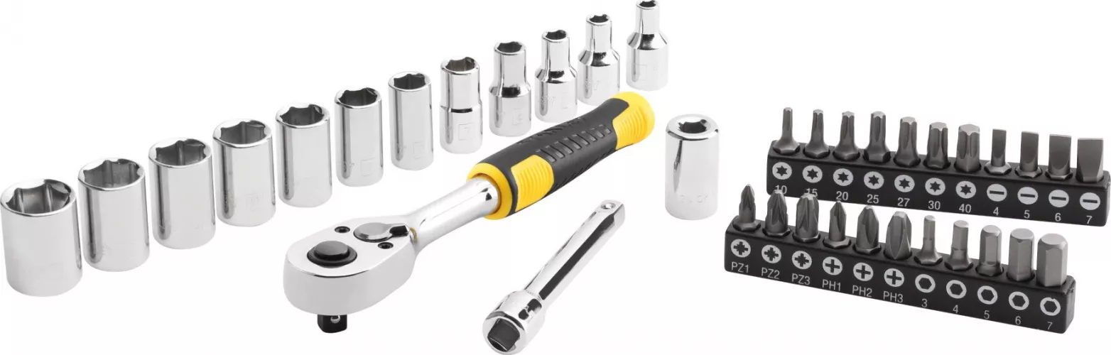 Trusa scule Stanley STMT82672-0 cheie tubulara 1/4 + 37 piese — imaginea 5