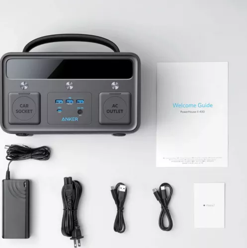 Baterie externa Anker PowerHouse II 400 incarcare solara