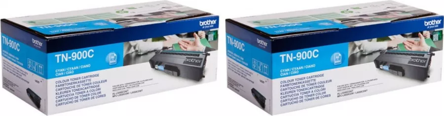 Pack de toners Brother TN900CTWIN cartouches d'origine - Cyan - TN-900CTWIN main image 0