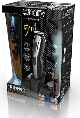 Camry CR2921 Rasoio Multifunzione 5 In 1 Trimmer Ricaricabile, Per Barba, Capelli E Corpo