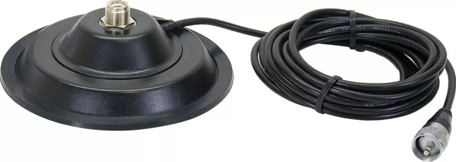 Kit stazione radio CB Escort HP 5500 con antenna CB LED 2000, 90 cm, 500 W, si illumina durante la trasmissione, base magnetica inclusa
