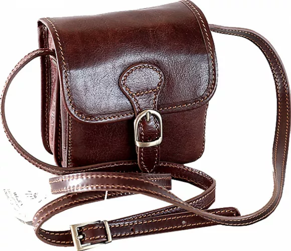 Geanta de umar crossbody din piele naturala coniac FP1150A