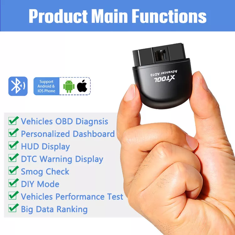Interfata Diagnoza XtooL AD10 OBD2 Blutooth 4.2 compatibila iOS Android