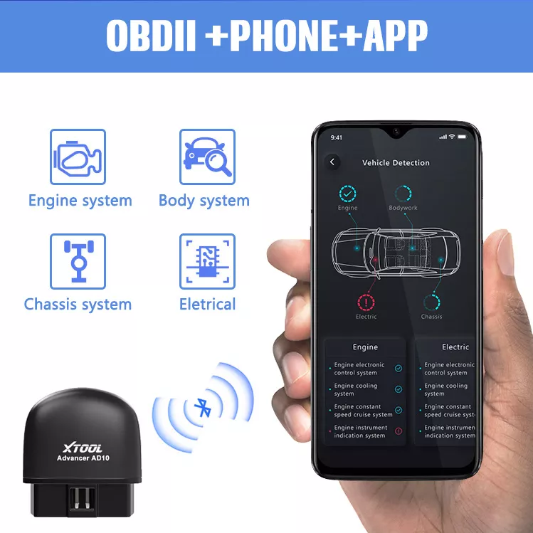 Interfata Diagnoza XtooL AD10 OBD2 Blutooth 4.2 compatibila iOS Android