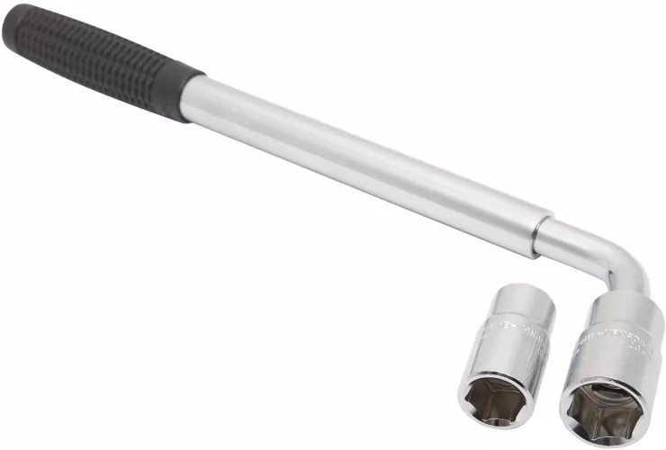 Clé Télescopique Motorkit 17/19/21/23 Mm - Outil Universel Robuste Et Pratique, Noir