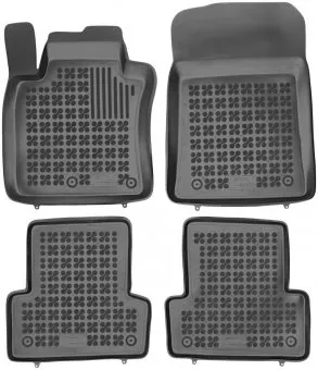 Tappetini Auto MTM Su Misura Per Renault Modus I (2004-2012) - Set 4 Pezzi In Moquette Nera Con Bordo Antiscivolo - Made In Italy