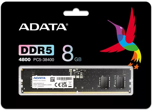 RAM Adata DDR5 8GB 4800MHz CL40 UDIMM