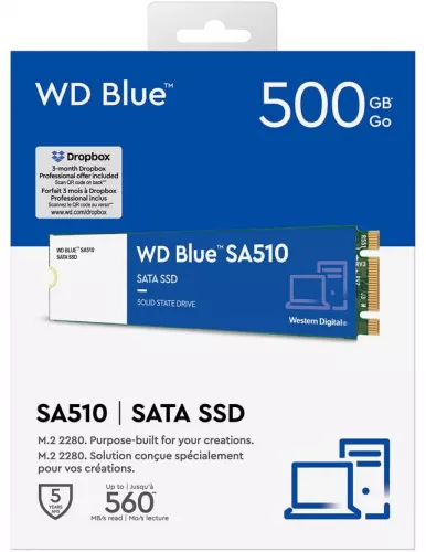 SSD 500GB WD M.2 SATA3 Blue SA510