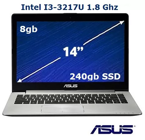 Laptop refurbished - Asus VivoBook S400CA Intel I3-3217U 1.8 Ghz ...