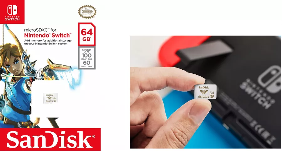 Card de memorie SanDisk microSDXC Nintendo Switch 64GB