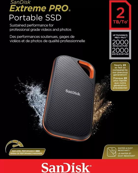 SSD Extern SanDisk Extreme Portable 2TB USB 3.2