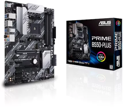 Placa de baza AM4 Asus B550 ATX DDR4 Prime B550-Plus Aura Sync RGB