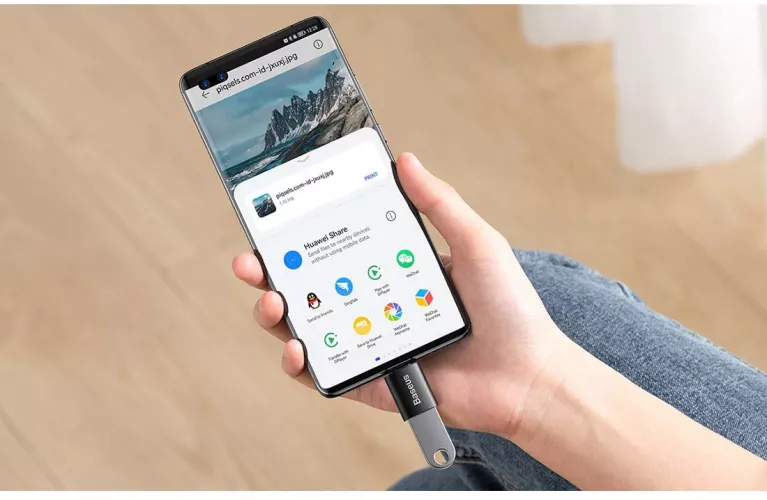 Adaptor conversie USB-A 3.1 la USB Type C, Baseus, până la 10Gbps, negru — imaginea 6