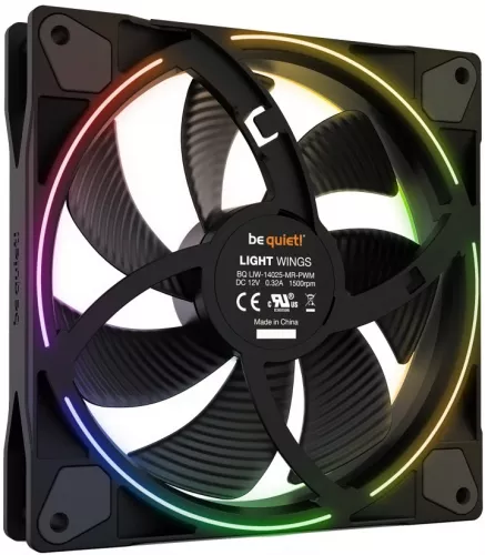 Set 3 ventilatoare ARGB be quiet! LIGHT WINGS 140mm PWM (BL078) 140x140x25 mm — imaginea 6
